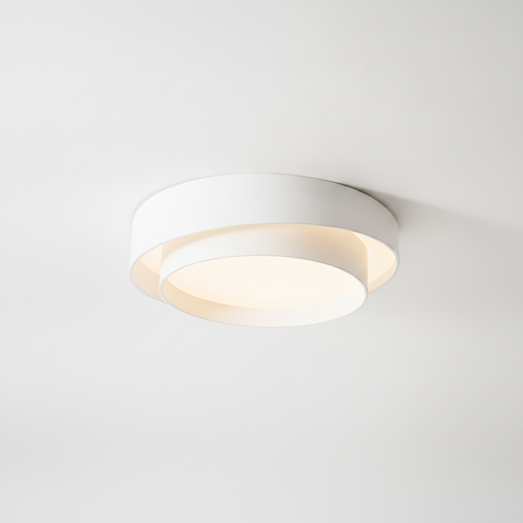 Flush Mount Ceiling Light Metal and Acrylic, Integrated LED
