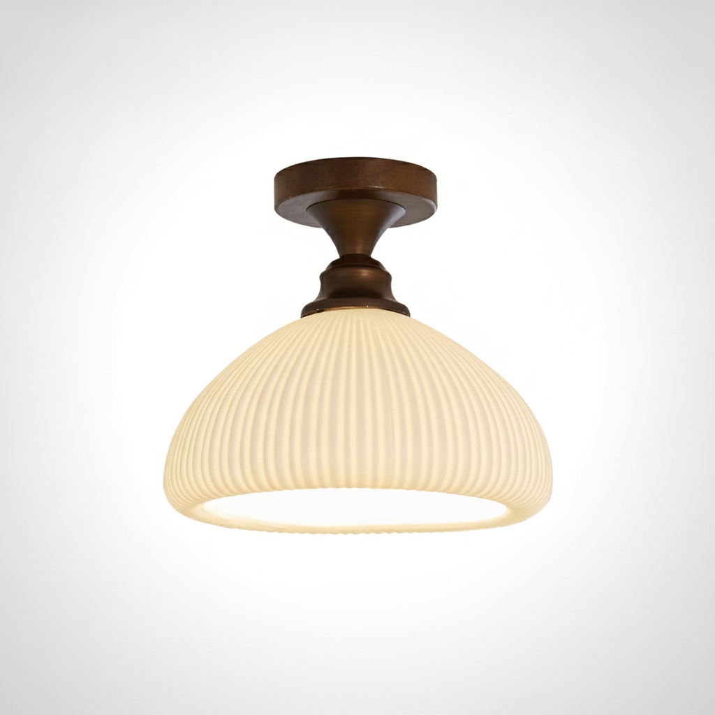 Marcellis Ceiling Lamp, Bronze, Glass, E26 Base