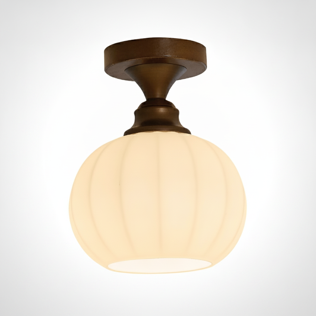 Marcellis Ceiling Lamp, Bronze, Glass, E26 Base