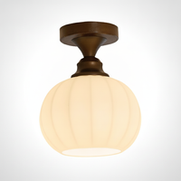 Marcellis Ceiling Lamp, Bronze, Glass, E26 Base