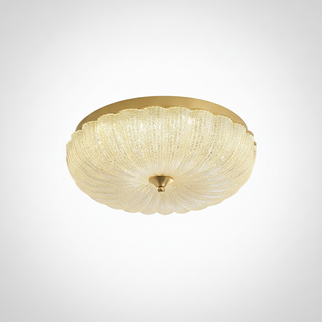 Enchanting Ceiling Light, Brass, Glass, Integrated LED