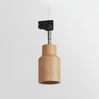 Track Ceiling Light Wood and Metal, GU10 Base, Hardwired