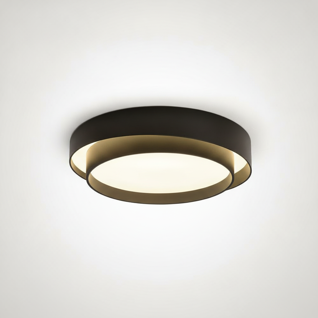 Flush Mount Ceiling Light Metal and Acrylic, Integrated LED