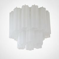 Flush Mount Ceiling Light Art Glass Champagne Gold Metal, E12 Base