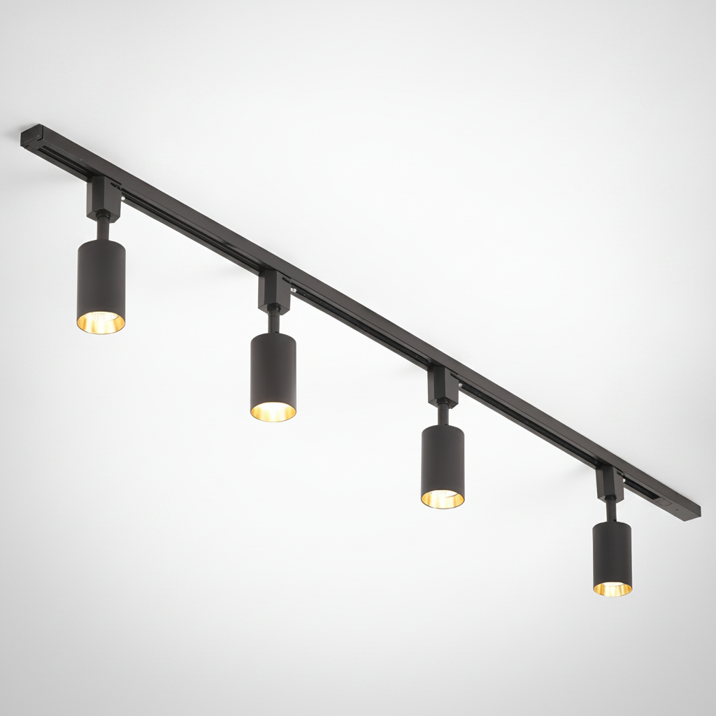 Track Light Cylinder Metal Aluminum Integrated LED