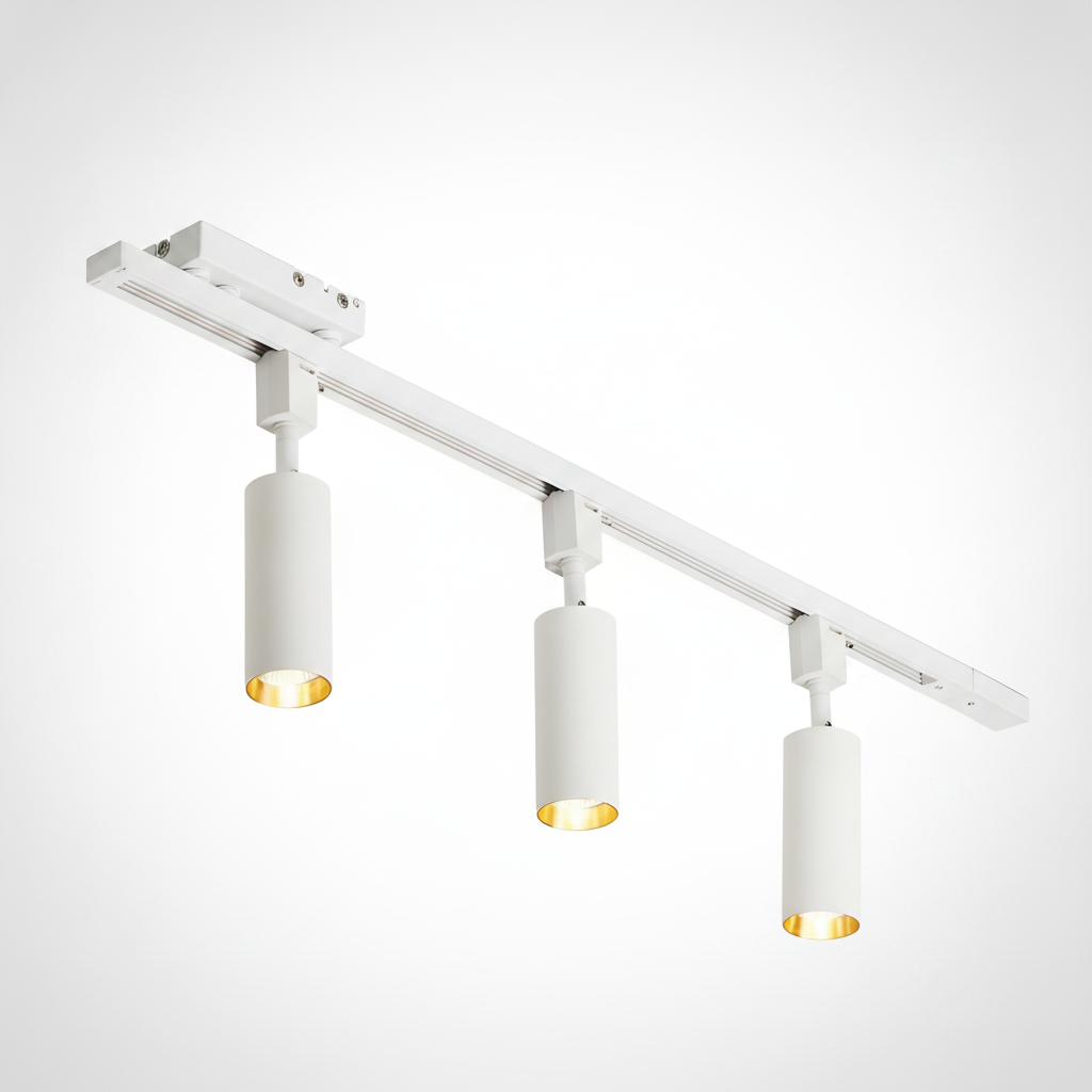 Track Light Cylinder Metal Aluminum Integrated LED