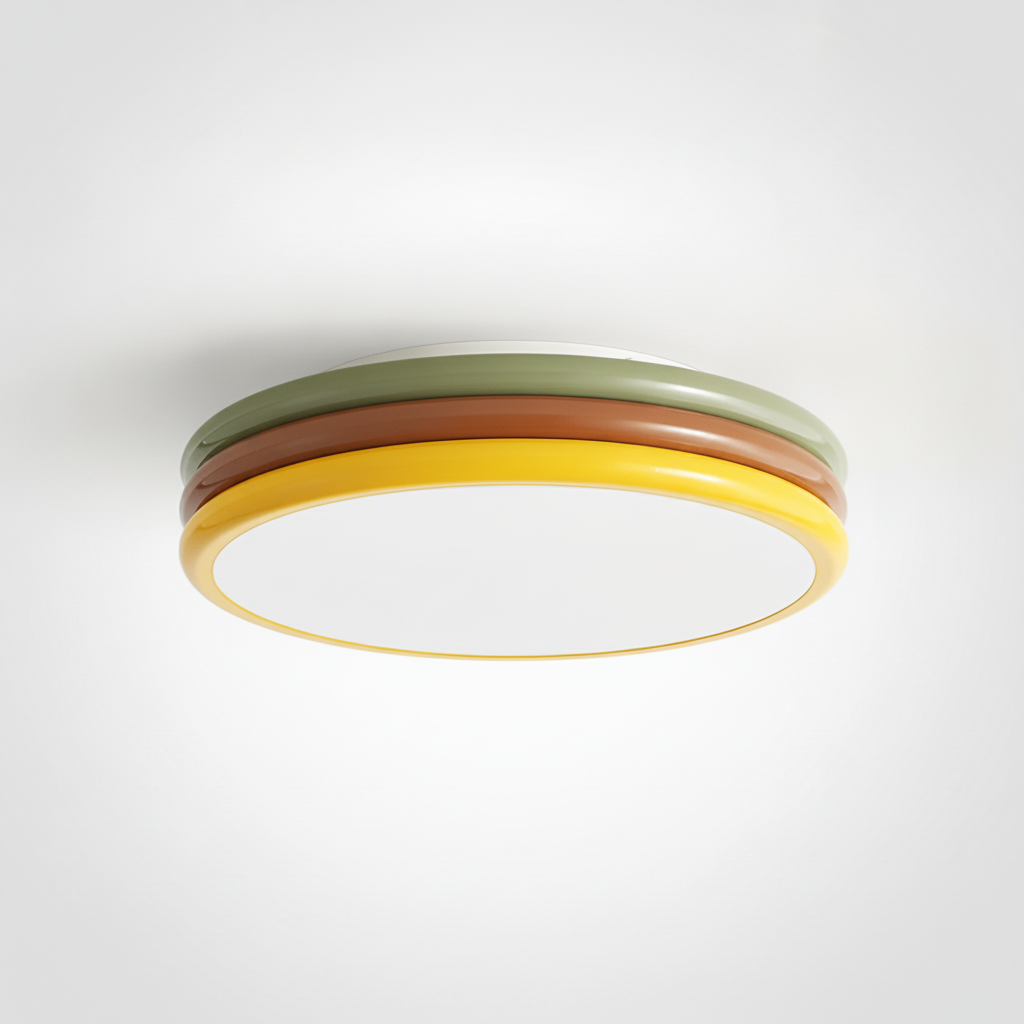Color Stack Ceiling Lamp, Metal, Acrylic, Integrated LED