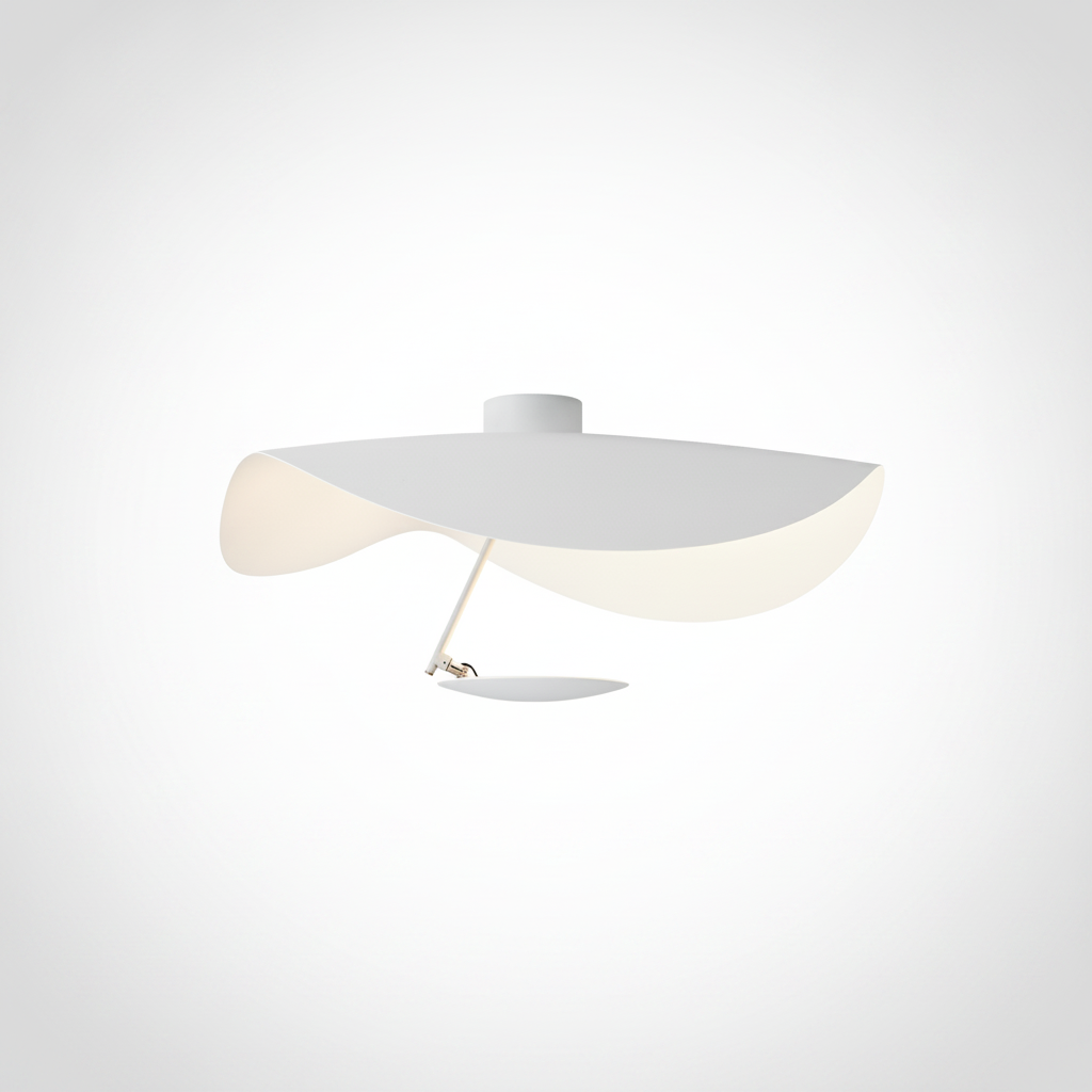Flush Mount Ceiling Light Steel, Integrated LED, Living Room Bedroom