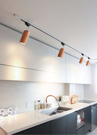 Wood Track Ceiling Lamp