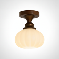 Marcellis Ceiling Lamp, Bronze, Glass, E26 Base