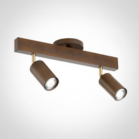 Ceiling Spotlight Rustic Natural Wood Beam, Metal, E27 Base