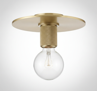 Simple Style Flush Mount Light, Glass, E26 Base
