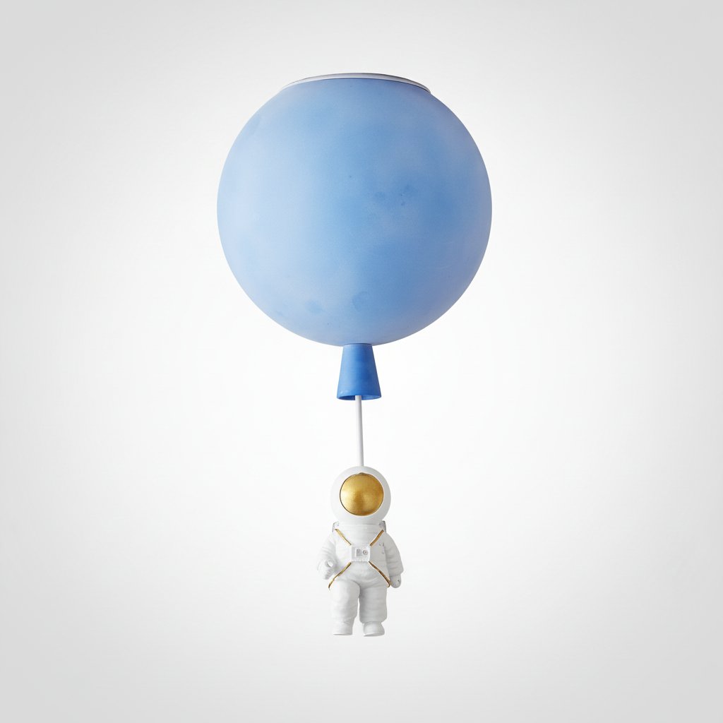Frosted Balloon Ceiling Light, Metal, Acrylic, E26 Base