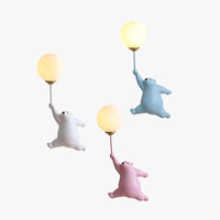 Applique Murale Ours au Ballon Lumineux