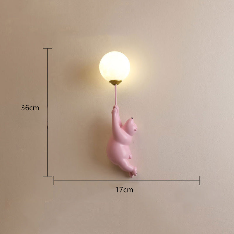 Applique Murale Ours au Ballon Lumineux