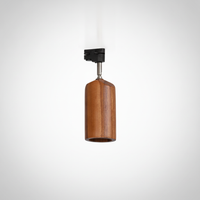 Track Ceiling Light Wood and Metal, GU10 Base, Hardwired