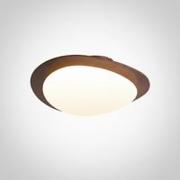 Flush Mount Ceiling Light Pebble Wood Integrated LED