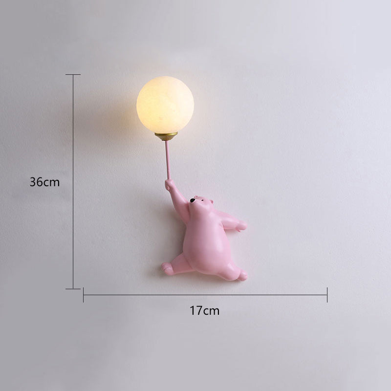 Applique Murale Ours au Ballon Lumineux
