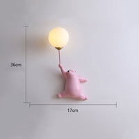 Applique Murale Ours au Ballon Lumineux
