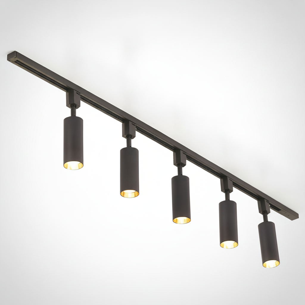 Track Light Cylinder Metal Aluminum Integrated LED