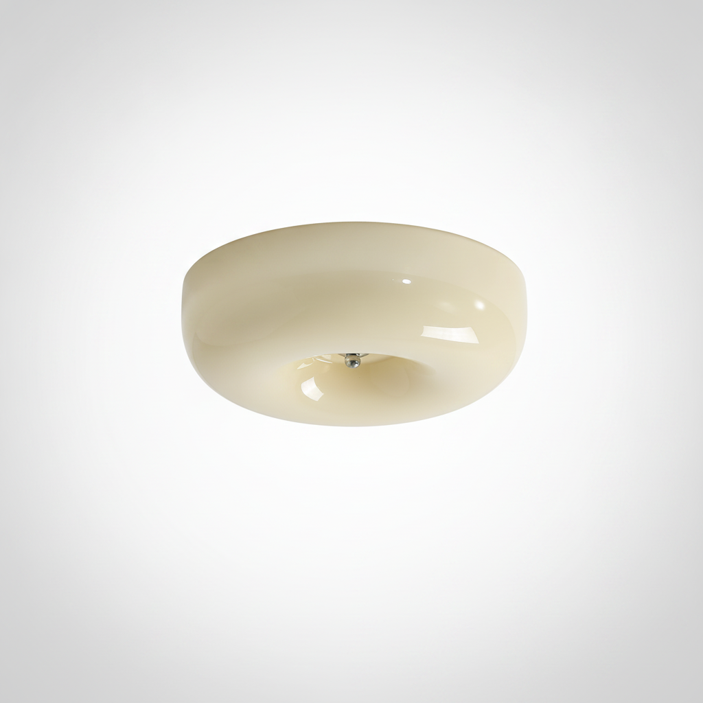 Swirl Glass Ceiling Lamp, Iron, Integrated LED