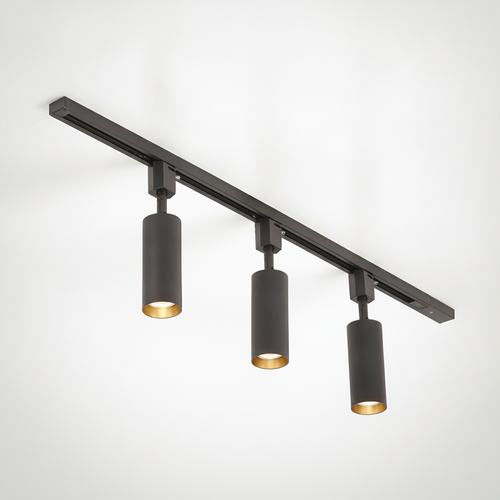 Track Light Cylinder Metal Aluminum Integrated LED