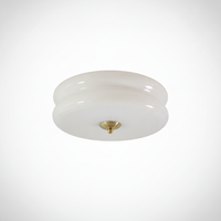Flush Mount Ceiling Light Art Deco Vintage Ribbed Glass