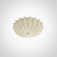 Flush Mount Ceiling Fixture Blown Glass Integrated LED, Bedroom