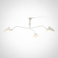 Multi-Arm Spider Ceiling Light Designer Metal Brass Hardware