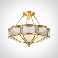Floral Brass Ceiling Lamp