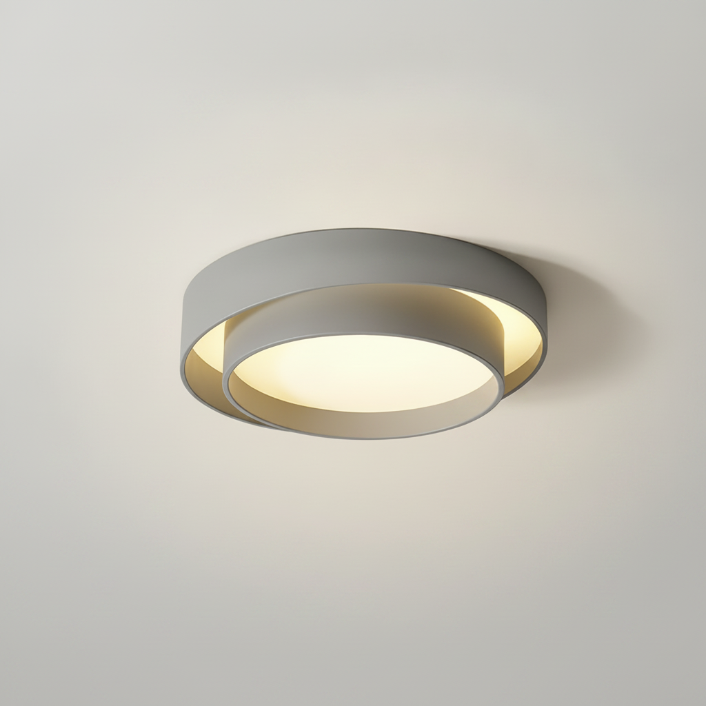 Flush Mount Ceiling Light Metal and Acrylic, Integrated LED