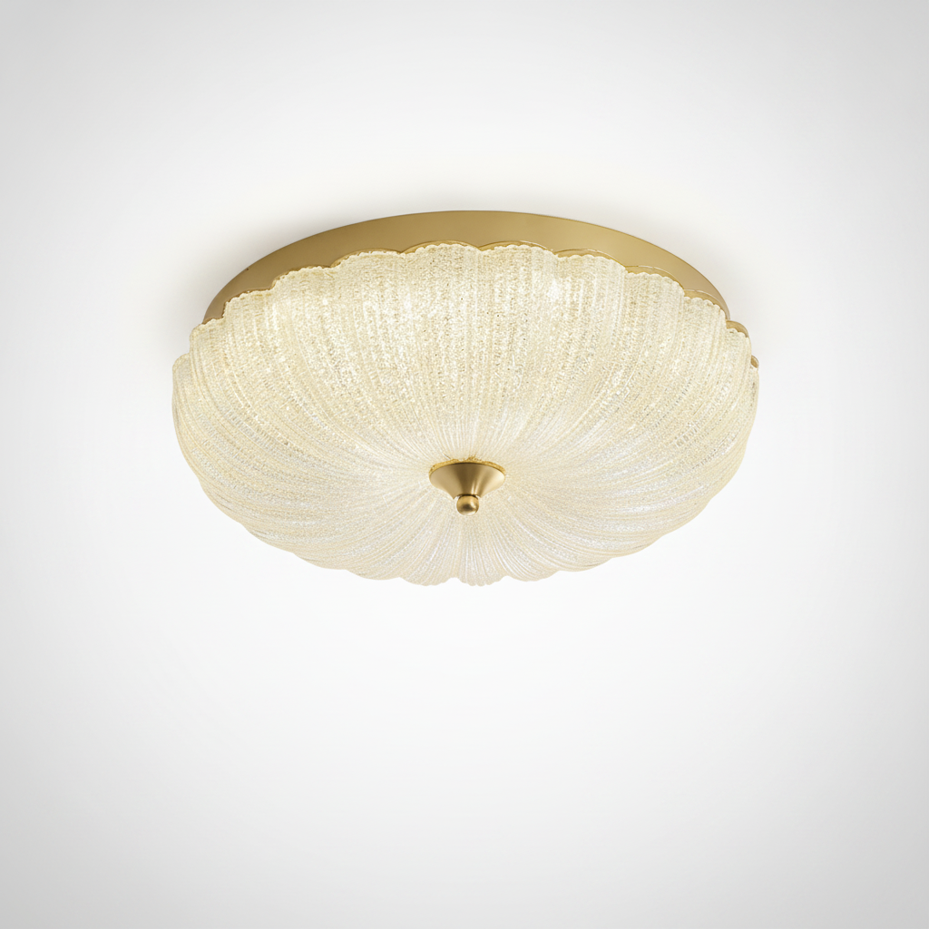 Enchanting Ceiling Light, Brass, Glass, Integrated LED