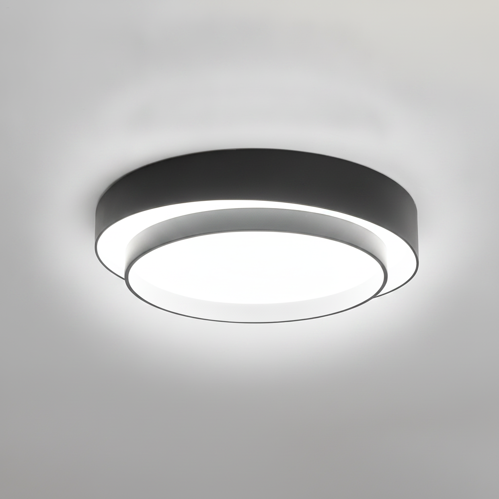 Flush Mount Ceiling Light Metal and Acrylic, Integrated LED