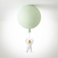 Frosted Balloon Ceiling Light, Metal, Acrylic, E26 Base
