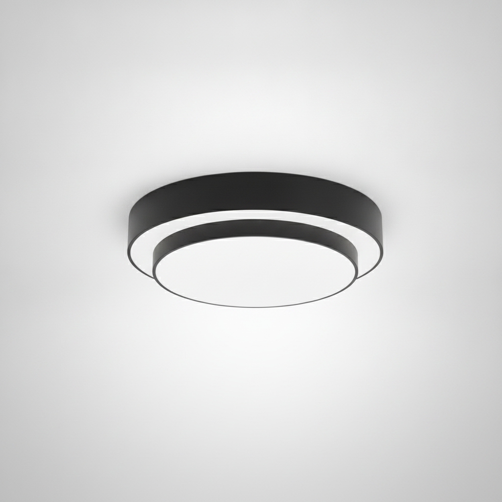 Flush Mount Ceiling Light Metal and Acrylic, Integrated LED