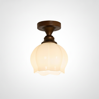 Marcellis Ceiling Lamp, Bronze, Glass, E26 Base