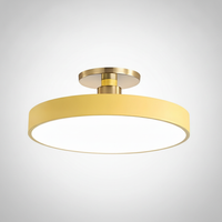 Flush Mount Ceiling Light Modern Aluminum Acrylic, Integrated LED
