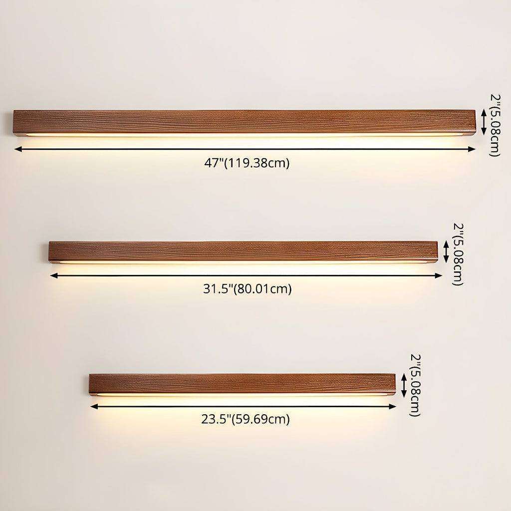 Applique Murale Linéaire en Bois
