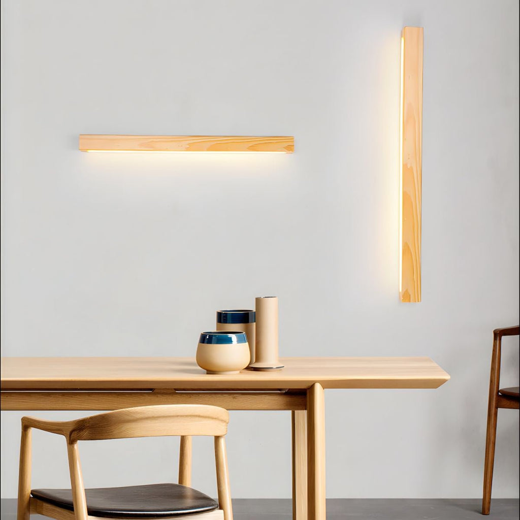 Applique Murale Linéaire en Bois