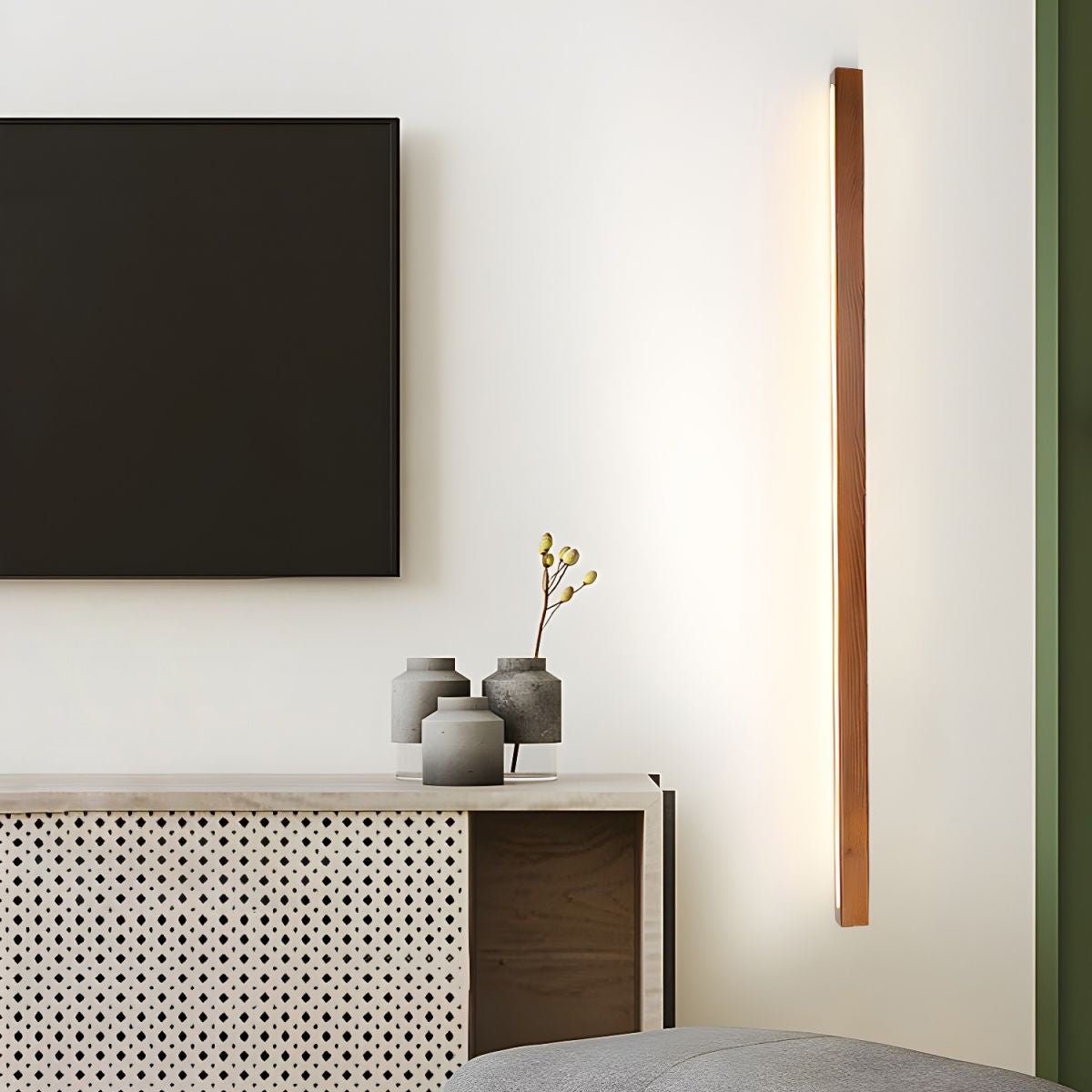Applique Murale Linéaire en Bois