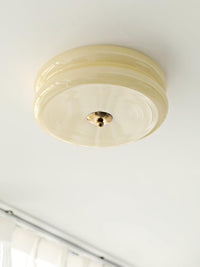 Plafonnier Art Déco en Verre Vintage