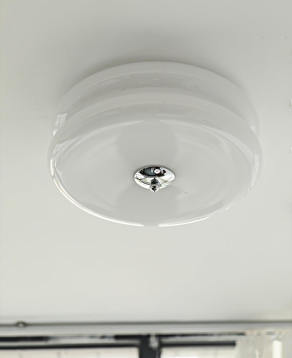 Plafonnier Art Déco en Verre Vintage