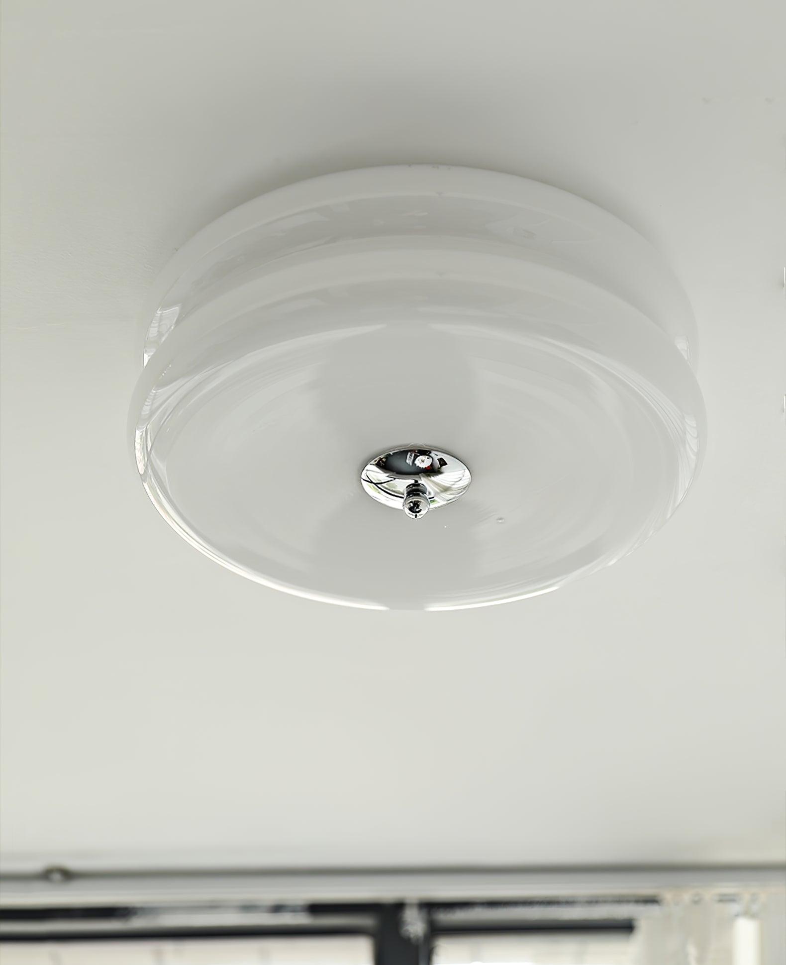 Plafonnier Art Déco en Verre Vintage