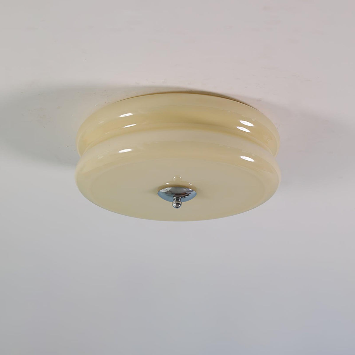 Plafonnier Art Déco en Verre Vintage
