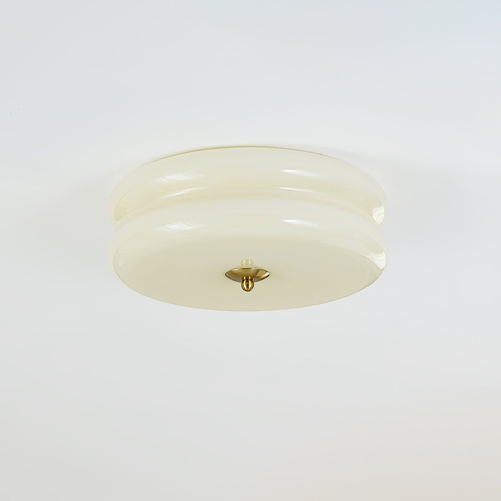 Plafonnier Art Déco en Verre Vintage