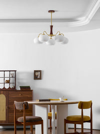 Brass Wooden Persimmon Chandelier