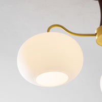 Brass Wooden Persimmon Chandelier