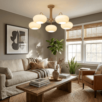 Brass Wooden Persimmon Chandelier
