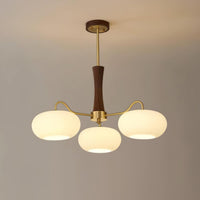 Brass Wooden Persimmon Chandelier