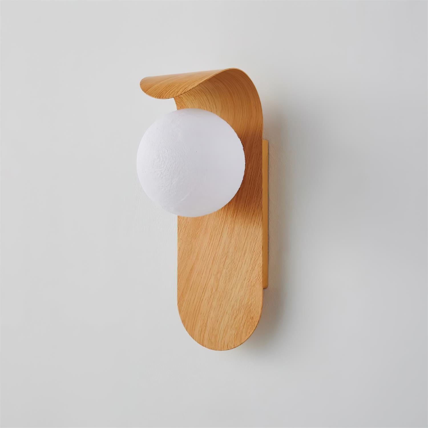Applique Murale en Bois avec Globe